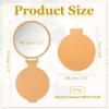uxcell 6 Pcs Round Compact Mirror Bulk, Mini Pocket Folding Makeup Mirrors Small Portable Makeup Stuffs for Purse, Women Girls Travel Daily Use Party Gifts, Orange Red view 2
