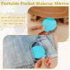 uxcell 6 Pcs Round Compact Mirror Bulk, Mini Pocket Folding Makeup Mirrors Small Portable Makeup Stuffs for Purse, Women Girls Travel Daily Use Party Gifts, Orange Red view 4