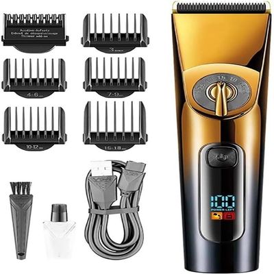 YHNNH Professional Hair Clipper, Electric Men's Beard Trimmer with LED Display, Suitable for Home and Barbershop Use.