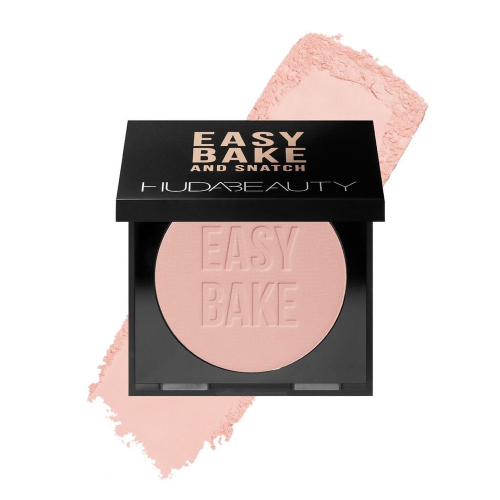 H.U.D.A - Pressed Talc-Free Brightening & Setting Powder - Lightweight, Long-Lasting, Sweat-Resistant Powder for Under-Eyes and Face - Color: (Cherry Blossom Cake)