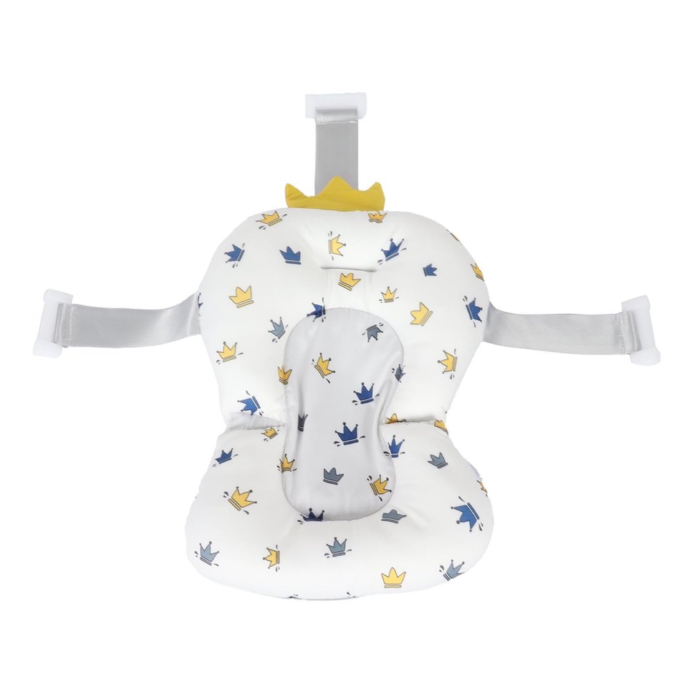 ANGGREK Baby Bath Cushion Pad, Soft Floating Infant Support Pillow with 3 Adjustable Straps, Comfort for Newborns 0-12 Months in Standard Plastic Tubs
