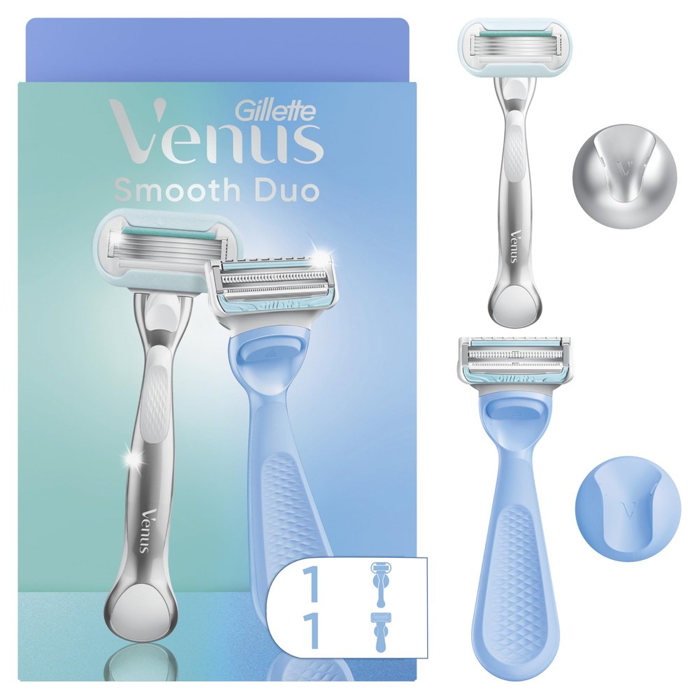 Gillette Venus Intimate Grooming Women's Razor for Pubic Hair + Body for Women, Shaving Kit for Women, 1 Body + 1 Pubic Razor