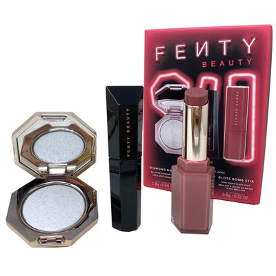 FENTY BEAUTY Fenty's Finest Limited Edition 3-Piece Set - Mini Hella Thicc Mascara, Diamond Bomb Veil & Gloss Bomb Stix