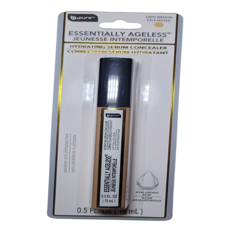 B.pure Essentially Ageless Hydrating Serum Concealer, Light-Medium, 0.5 Fl Oz