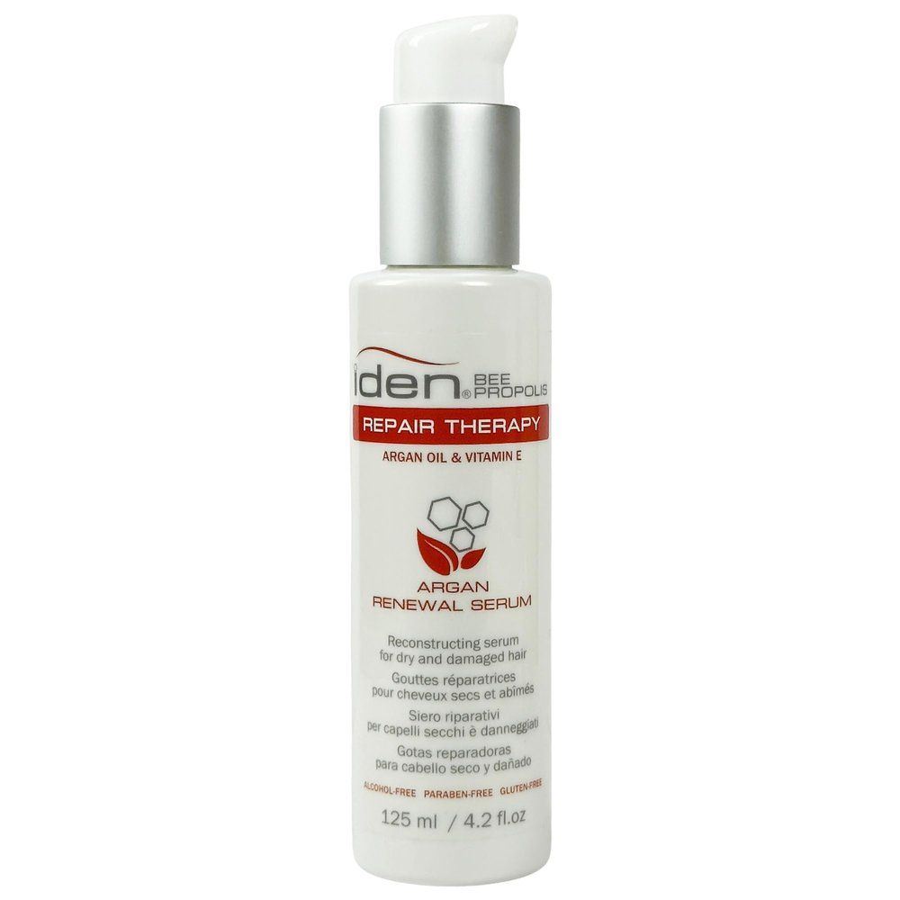 Repair Therapy Argan Renewal Serum By Iden Bee Propolis 4.2 oz / 125 ml | Reconstructive Hair Serum for Dry, Damaged & Frizz-Prone Hair