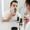 Shaving Gift Set for Men | 6 Pc Luxury Gold Shavette Razor & Matte Black Shave Kit | Perfect Holiday Present for Him, Husband or Boyfriend Father Christmas Gift 100 Blades Brush Stand Bowl Soap view 3