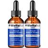 (2 Pack) WellaNail Drops, Wella Nail Care Liquid Supplement Advanced Maximum Extra Strength Formula, Toenail Hydration Premium Natural Ingredients Foot & Cuticle Support for Healthy Appearance (4oz) view 1