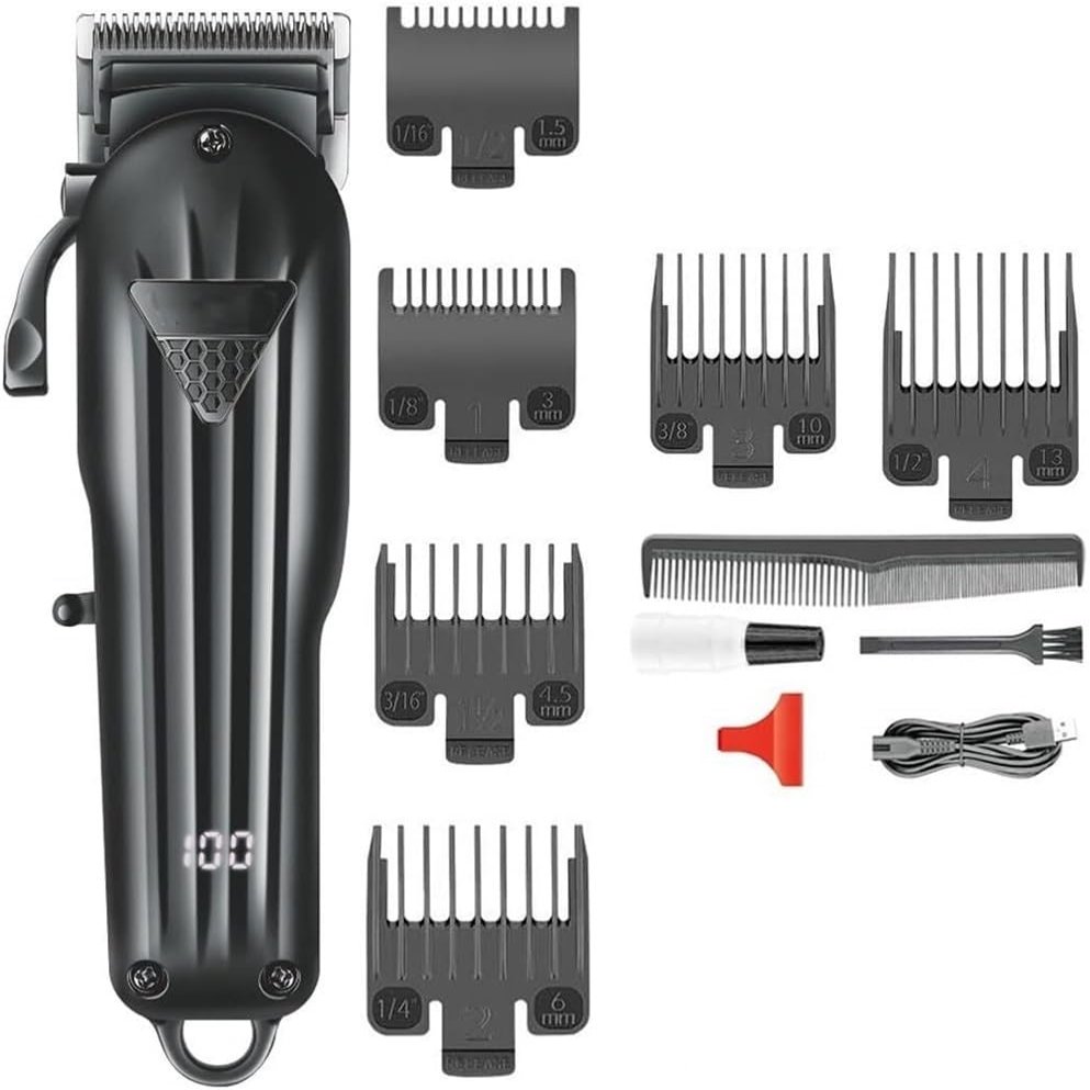 YHNNH Men's Professional Hair Clipper, Adjustable Wireless Rechargeable Hair Clipper, Gradient Trimmer