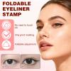 2 Pcs Gel Eyeliner Pencil Set, 2025 New Foldable Eyeliner Stamp for Perfect Wings, Waterproof Eyeliners Tool, Smudge Proof Eyeliners Pen for Beginners (Black + Black) view 3