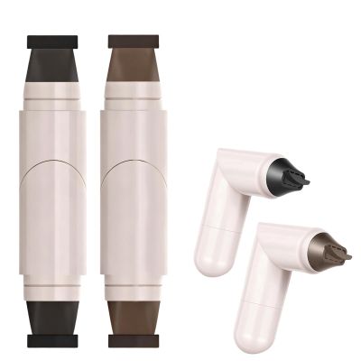 2 Pcs Gel Eyeliner Pencil Set, 2025 New Foldable Eyeliner Stamp for Perfect Wings, Waterproof Eyeliners Tool, Smudge Proof Eyeliners Pen for Beginners (Black + Brown)