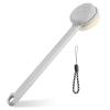 Callus Remover for Feet & Foot Scrubber - Upgraded Dual Sided Pedicure Tools for feet with Natural Pumice Stone and Nylon Brush, Foot Brush for Dead Skin Care, 14.2"x1.8", Hanging Hole Design(Gray) view 1