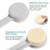 Callus Remover for Feet & Foot Scrubber - Upgraded Dual Sided Pedicure Tools for feet with Natural Pumice Stone and Nylon Brush, Foot Brush for Dead Skin Care, 14.2"x1.8", Hanging Hole Design(Gray) view 2