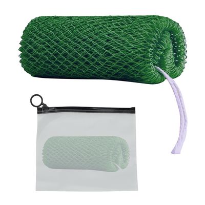 African Net Sponge, 1 Piece Exfoliating Scrubber Bath Sponge for Smooth Skin, Back Scrubber Loofah Washcloth, with Travel Bag (Dark Green, 42 in)