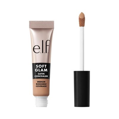 e.l.f. Soft Glam Satin Concealer, Medium Coverage For Blemishes & Under-Eye, Crease-Resistant, Long Lasting, Vegan & Cruelty-Free, 25 Light Neutral