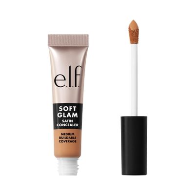 e.l.f. Soft Glam Satin Concealer, Medium Coverage For Blemishes & Under-Eye, Crease-Resistant, Long Lasting, Vegan & Cruelty-Free, 34 Medium Cool