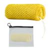 African Net Sponge, 1 Piece Exfoliating Scrubber Bath Sponge for Smooth Skin, Back Scrubber Loofah Washcloth, with Travel Bag (Yellow, 42IN) view 1