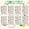 8 Sheets 200+ Mardi Gras Temporary Tattoos Stickers Mardi Gras Party Decorations Favors Fat Tuesday Mask Crown Tattoo Stickers for Carnival Holiday Gifts Rewards Supplies view 2