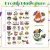 8 Sheets 200+ Mardi Gras Temporary Tattoos Stickers Mardi Gras Party Decorations Favors Fat Tuesday Mask Crown Tattoo Stickers for Carnival Holiday Gifts Rewards Supplies view 3