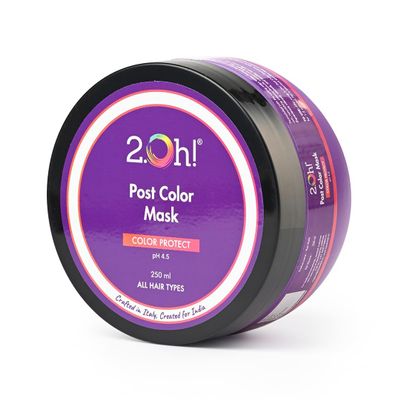 2.O.h.! Italian Post Color Hair Mask with Color Protect Complex, Prevents Fading in Coloured, Grey Coverage, Highlighted Hair, Anti Frizz Protect Mask with pH 4.5, Deep Conditioning to Prevent Damage