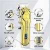 YHNNH Men's Professional Hair Clipper, Rechargeable Hair Clippers, Wireless and Adjustable, LCD Digital Display Hair Clipper.(Gold) view 2