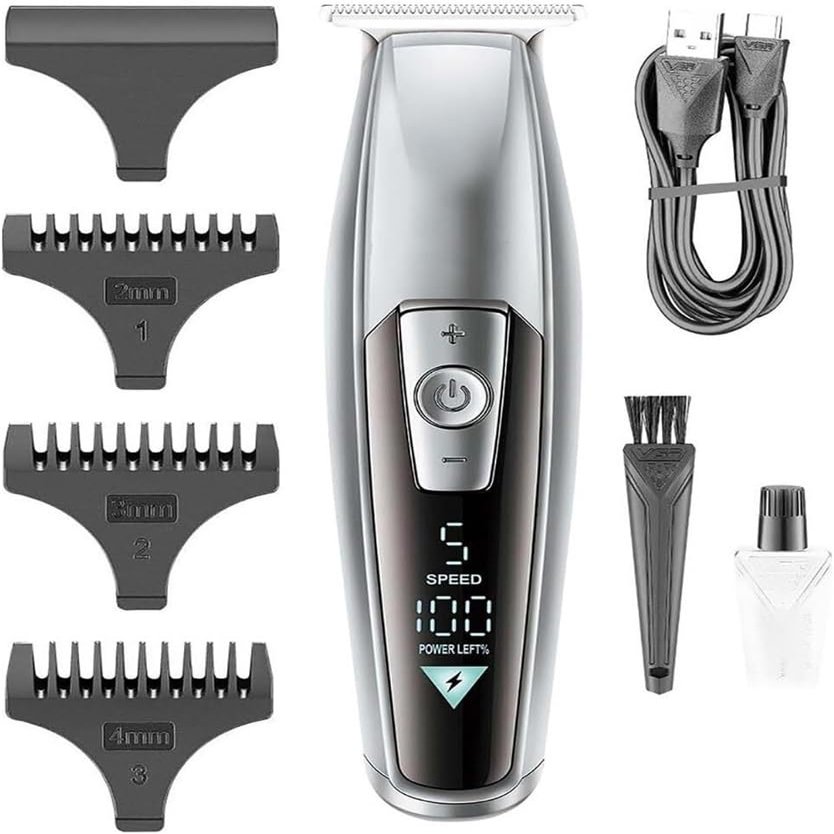 YHNNH Men's Professional Hair Clipper, Electric Hair Clippers, with LED Display, Rechargeable Pomade Styling Trimmer