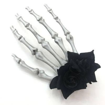 Cute And Funny Skull Halloween Hair Clip Accessory - Halloween Headwear(Black)