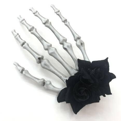 Cute And Funny Skull Halloween Hair Clip Accessory - Halloween Headwear(Black)