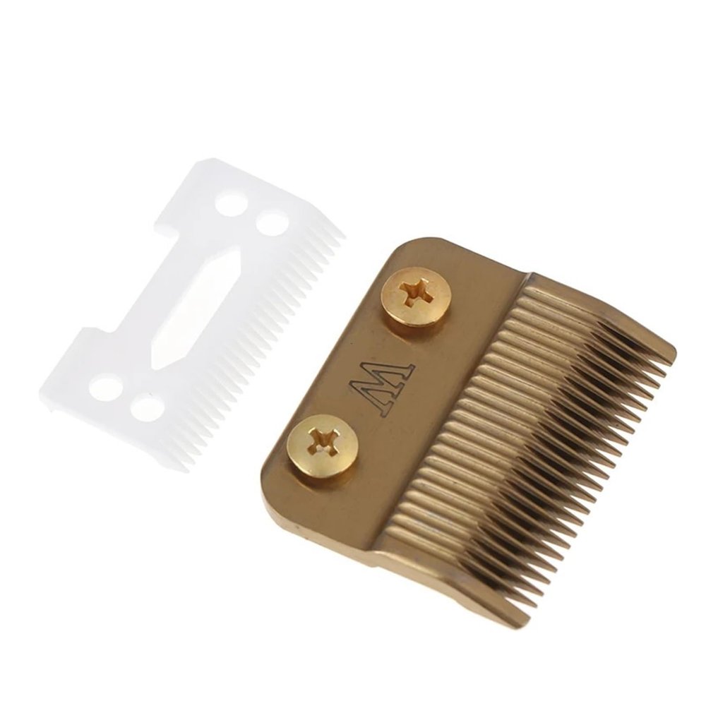 1Set Hair Clipper Blade Golden With Ceramic Compatible For WAHL,5-STAR SENTOR,SUPER TAPER,SUPER TAPER II,PRO BASIC For Cordless Clipper Easy Clean