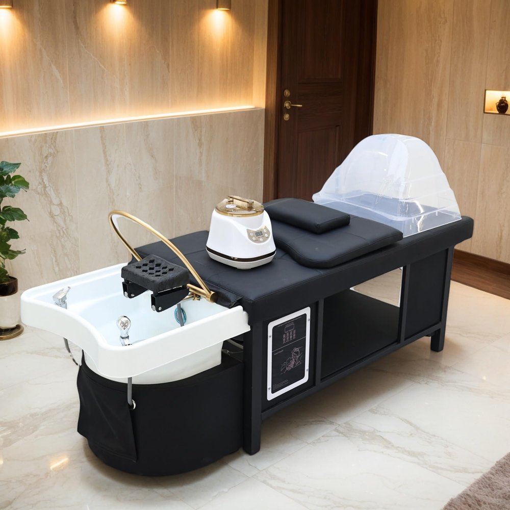 Shampoo Bed Head Spa Bed Scalp Care Head Spa Equipment with Water Circulation & Fumigation Therapy Massage Table for Spa Beauty Salon