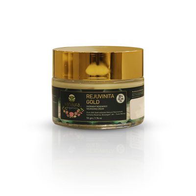 Reju,vinita Gold 32+ | Overnight Cream for Glowing Skin | Anti Ageing Night Cream for Women and Men | Pigmentation & Wrinkles | Tanning & Dullness | for 32-45 Age groups