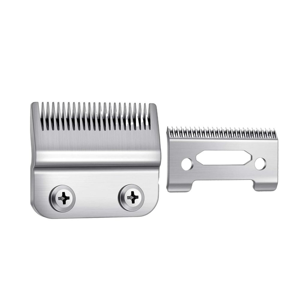 2pcs Hair Clipper Blade Cutter Head Replacement,Compatible For WAHL,Electric Trimmer Shaver Trimmers Accessories Easy Clean(Silver)