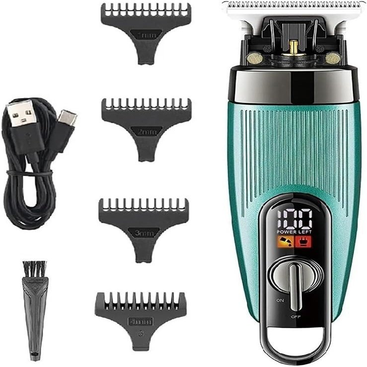 YHNNH Professional Hair Clippers for Men, Trimmer for Adjustable Body Beard Clipper Electric Rechargeable Haircut Machine Barber(Light Blue)