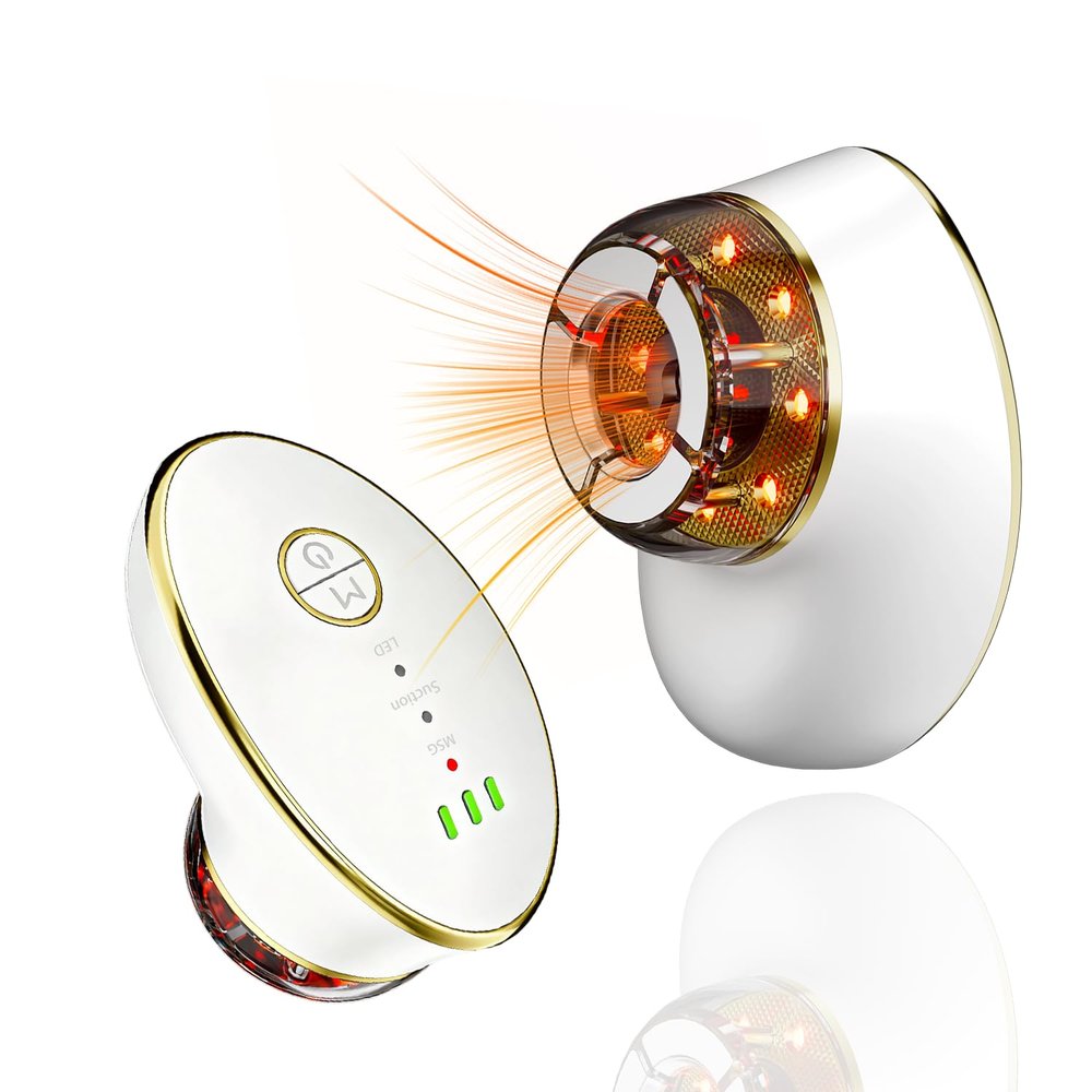 3 IN 1 Lymphatic Drainage Massager Contour Face Cupping Red-light Skin tightening facial tool Double Chin Reducer