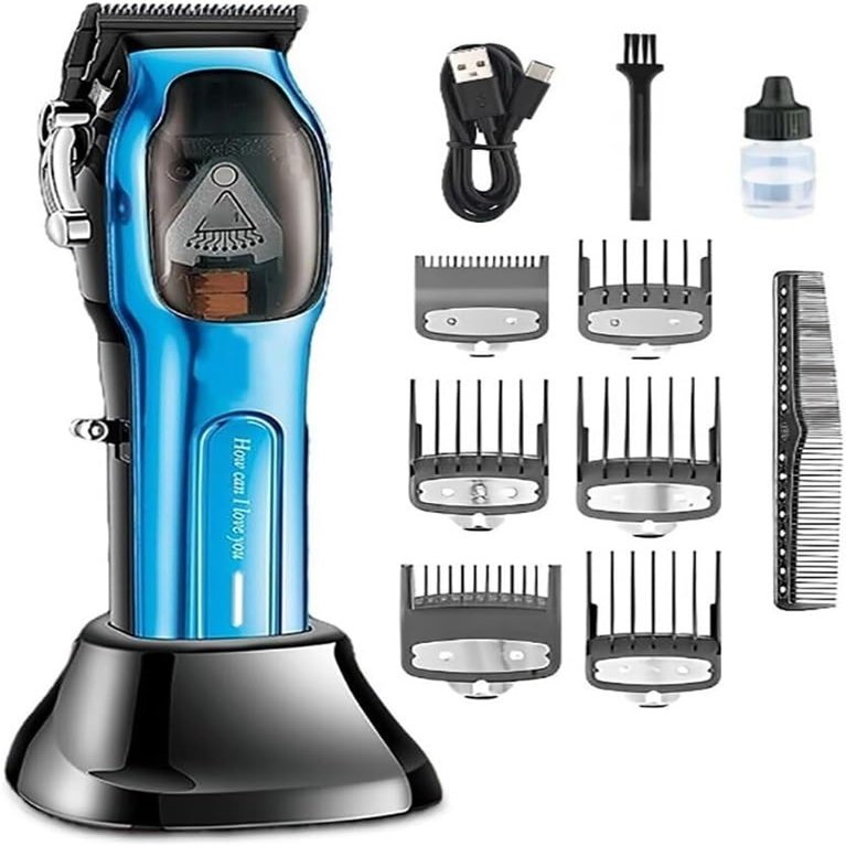 YHNNH Men's Professional Hair Clipper, Powerful Adjustable Electric Hair Clippers, Metal Casing, USB Charging.