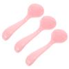 PRETYZOOM 3pcs Portable Silicone Facial Cleansing Brush Handheld Face Scrubber for Women Gentle Exfoliating Blackhead Removal Lightweight Skin Care Tool in Pink view 1