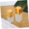 Healvian 4pcs Frosted Glass Rectangular Foundation Bottles with Pump Dispenser Leakproof Refillable Cosmetic Containers for Travel and Daily Skincare Liquid Storage view 3