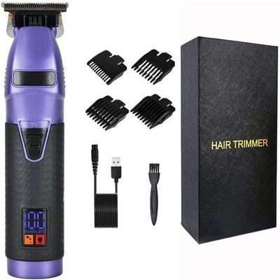 YHNNH EKHOU Professional Hair Clippers for Men, T9 Clipper Electric Trimmer Barber Shaver Beard 0mm Cutting Machine for(Purple)