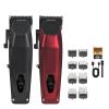 Compatible With WMARK NG-125 Professional Electric Hair Clipper 7500RPM Rotating Motor Oil Head Trimmer for Men, 5-Speed Blade Adjustments for Barber Shops(Red Blade) view 2