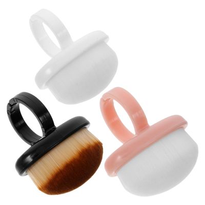Baluue 3pcs Soft Bristle Nail Remover Brushes Compact Manicure Cleaning Scrub Tools for Fingernails Nail Dust Removal Portable Tech Supplies