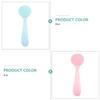 Baluue 2pcs Silicone Facial Cleansing Brush Soft Manual Exfoliator Deep Cleaning Pore Unclogging Tool for Makeup Removal and Smooth Skin Portable Home Face Scrubber Blue Pink view 3