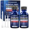 PHARMBANNER Toenail Fungus Treatment Extra Strength: 25% Undecylenic Acid Toe & Fingernail Fungus Renewal - Nail Fungus Treatment Kit with Brush & File - For Ingrown Nails & Discoloration view 1