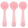Cabilock 3pcs Silicone Facial Cleansing Brush Manual Handheld Face Scrubber Soft Silica Gel Bristles for Gentle Exfoliation and Makeup Pink for Women and Daily Skincare view 1