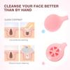 Cabilock 3pcs Silicone Facial Cleansing Brush Manual Handheld Face Scrubber Soft Silica Gel Bristles for Gentle Exfoliation and Makeup Pink for Women and Daily Skincare view 2
