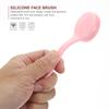 Cabilock 3pcs Silicone Facial Cleansing Brush Manual Handheld Face Scrubber Soft Silica Gel Bristles for Gentle Exfoliation and Makeup Pink for Women and Daily Skincare view 3