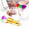 Baluue Nail Cleaning Brush with Rhinestone Handle Soft Colorful Bristles for Nail Dust and Powder Removal Portable Manicure Tool view 2