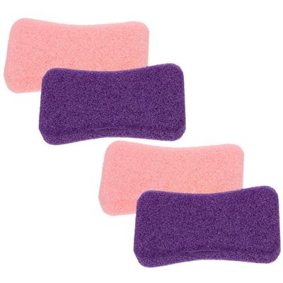 Baluue 4Pcs Foot Files Pumice Stone Callus Remover Pedicure Scrubber for Hard Skin Removal Foot Care Tools with Gentle Grinding Surface