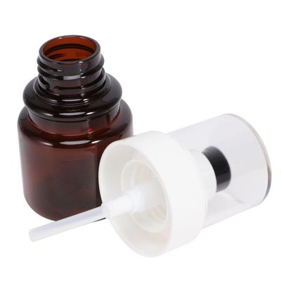 LOORGVEL 3Pcs Brown Empty Pump Bottles for Cosmetics Essential Oil Press Bottles Portable Travel Leak-resistant Pet Lotion Dispenser Containers for Perfume Nail Oil
