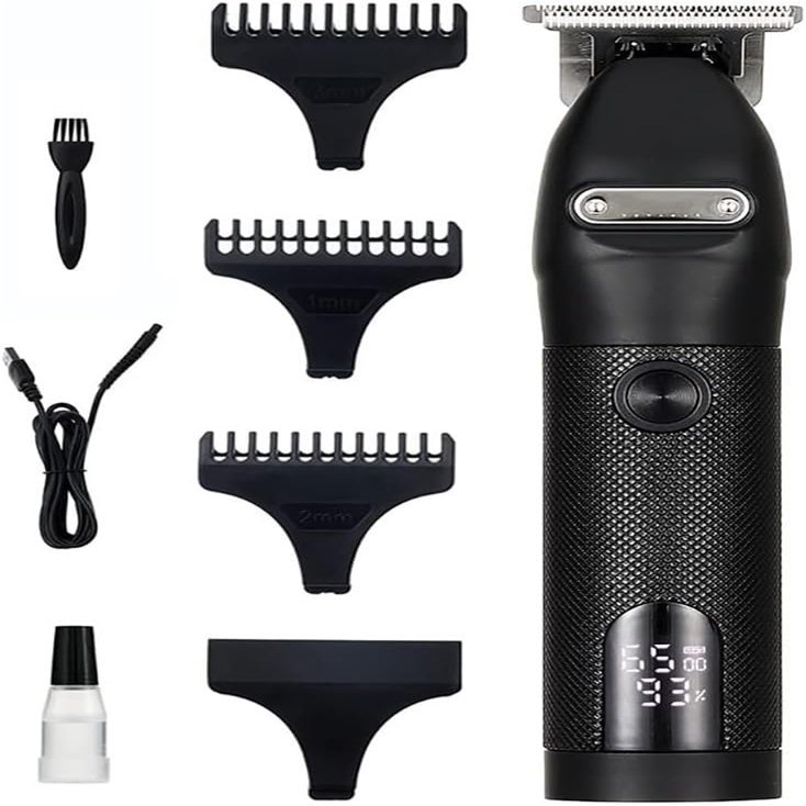 YHNNH Men's Professional Hair Clipper, Electric Hair Clippers, USB Charging, Wireless LED Display Electric Hair Clipper