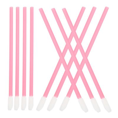 HAMPPLIES 100pcs Pink Lip Gloss Brushes Lipstick Applicators Soft Bristles Precise Makeup Tools for Lips and Eyelash Extensions Portable Beauty Accessories for Travel and Daily Use