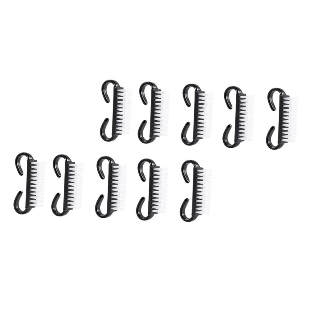 Baluue 10 Pcs Nail Art Brushes Small Fingernail Cleaning Tools Lightweight for Manicure Salon and Home Use